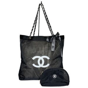 Chanel Black Tote Bag with Pouch GWP